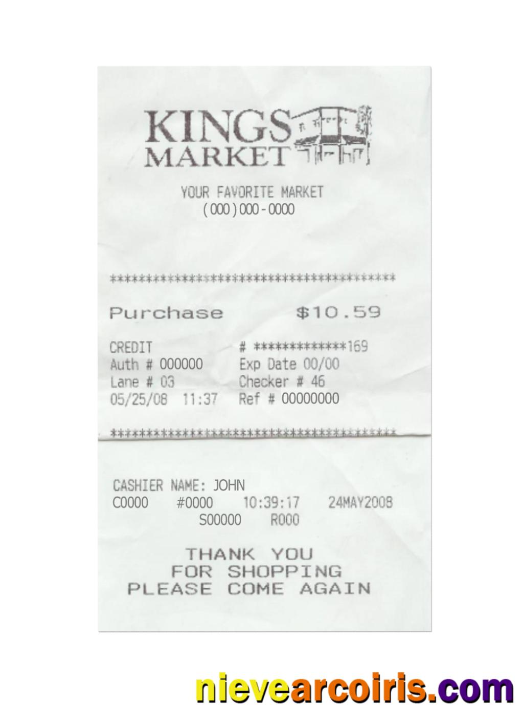 KINGS MARKET payment check